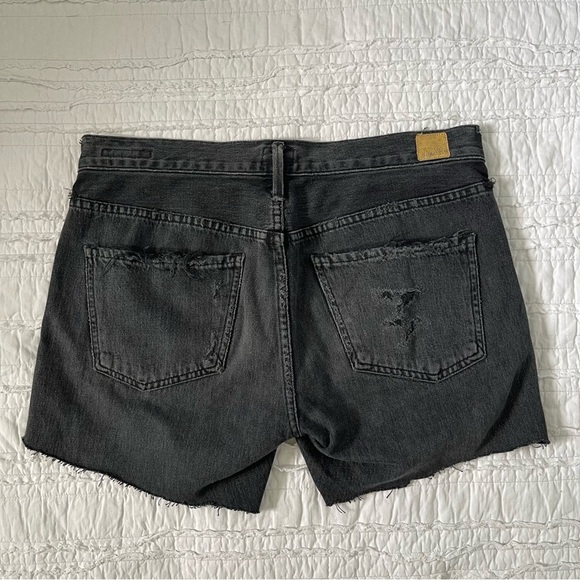 Citizen of Humanity Black Distressed Emerson Boyfriend Slim Shorts Size 27 - Picture 2 of 8